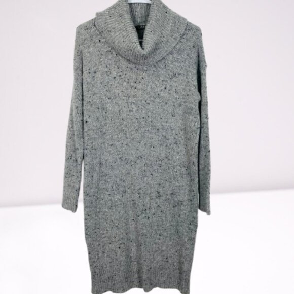 Lauren Ralph lauren NWOT Wool Blend Turtleneck Soft Sweater Dress S Light Gray - Picture 2 of 9